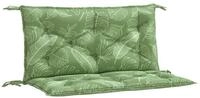 vidaXL Sitzauflage Gartenbank-Auflagen 2 Stk. Blattmuster 100x50x7 cm Stoff, (2...