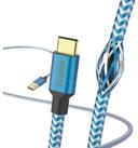 Hama Ladekabel "Reflective", USB-A - USB-C, 1,5 m, Nylon, Blau (00201558)...