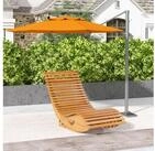 Outsunny Schaukelstuhl Schaukelliege Holz Ergonomisch Schwingstuhl mit S-Form,
