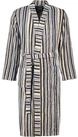 Caw&ouml; Herrenbademantel Streifen 6607 Kimono Velours, Kimono, 100% Baumwolle