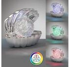 Reality Leuchten LED Tischleuchte SHELLY, Deko Tischlampe in Muschelform mit RGB
