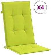 vidaXL Hochlehnerauflage, Gartenstuhlauflagen f&uuml;r Hochlehner 4 Stk. Hellgr&uuml;n