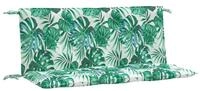 vidaXL Sitzauflage Gartenbank-Auflagen 2 Stk. Blattmuster 120x50x7cm...
