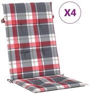 vidaXL Hochlehnerauflage, Gartenstuhlauflagen f&uuml;r Hochlehner 4 Stk. 120x50x3 cm