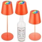 Briloner Leuchten LED Tischleuchte Akku Flaschenaufsatz Leuchte kabellos 3-in1