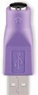 Goobay goobay USB 2.0 Adapter, USB-A Stecker > PS/2 USB-Adapter lila