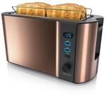 Arendo Toaster Edelstahl, Langschlitz, Display mit Restzeitanzeige,...
