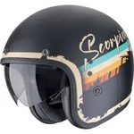 Scorpion Exo Motorradhelm Belfast Evo Adonis Jethelm, integriertes Sonnenvisier