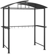 vidaXL Partyzelt Grillpavillon mit Seitenregalen Anthrazit 210x114x230 cm Stahl
