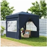 Outsunny Faltpavillon 2,5x2,5m, wasserabweisend stabil winterfest, UV Schutz 50+,