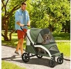 PawHut Hundebuggy Hundewagen klappbar mit Kissen Buggy, (Katzenwagen, 1-tlg),...