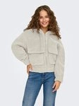 ONLY Kapuzenpl&uuml;schjacke ONLTANJA TEDDY HOOD JACKET OTW NOOS Kunstfaser