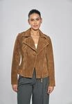 Lederjacke FREAKY NATION "Taxi Driver-FN", Damen, Gr. XS(34), braun (cognac),
