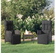 vidaXL Sitzgruppe vidaXL Garten-Relaxsessel mit Kissen 2 Stk. Poly Rattan...