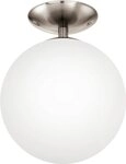 EGLO Deckenleuchte RONDO Deckenlampe, Stahl und Glas, E27, IP20, Wohnzimmerlampe,