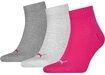 PUMA Kurzsocken PUMA UNISEX QUARTER PLAIN 3P (3 Paar) Atmungsaktiv, Rippenb&uuml;ndchen,