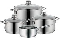 WMF Topf-Set Diadem Plus Topf-Set, 4-teilig, (mit Glasdeckel, breiter Sch&uuml;ttrand),