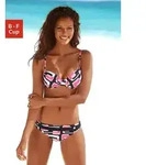 KangaROOS B&uuml;gel-Bikini im Retro-Design rosa|schwarz 44