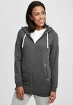 OXMO Kapuzensweatjacke OXVicky Sweatshirtjacke lang geschnitten