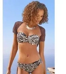 Bruno Banani B&uuml;gel-Bandeau-Bikini in trendigem Animalprint