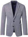 VENTI Sakko VENTI City Herren Sakko Revers Casual-Fit Stretch Bi-Color Blau