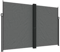vidaXL Seitenmarkise Sichtschutz Windschutz Ausziehbar Anthrazit 220x600 cm