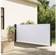 vidaXL Markise Seitenmarkise Ausziehbar Wei&szlig; 140x500 cm