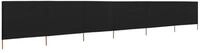 vidaXL Sonnensegel, 6-teiliges Windschutzgewebe 800 x 80 cm Schwarz