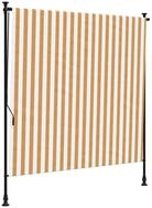 vidaXL Markise Au&szlig;enrollo Orange und Wei&szlig; 150x270 cm Stoff und Stahl