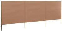 vidaXL Sonnensegel, 3-teiliges Windschutzgewebe 400 x 160 cm Taupe