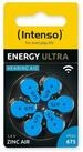 Intenso INTENSO H&ouml;rger&auml;te-Batterie Energy Ultra A 675, 6 St&uuml;ck, blau...