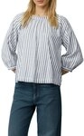 s.Oliver Kurzarmbluse Bluse Streifenbluse mit Raffung und Schleife