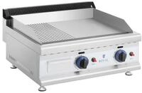 Royal Catering Gasgrill Doppel Griddleplatte 60x40cm glatt geriffelt 2 x 3100 W