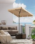 SONGMICS Sonnenschirm, LxB: 200,00x125,00 cm, Balkonschirm, UPF 50+,