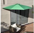 casa.pro Sonnenschirm, &raquo;Eger&laquo; Halbschirm Kurbelschirm 230x300x150cm Gr&uuml;n
