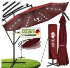 tillvex Sonnenschirm tillvex&reg; Sonnenschirm LED Solar &Oslash; 3m Ampelschirm Balkon