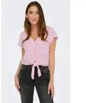 ONLY Kurzarmbluse ONLSIESTA SS KNOT LIN BL SHIRT PNT NOOS Viskosemischung, regular