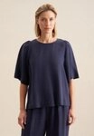seidensticker Shirtbluse Schwarze Rose 1/2 Rundhals Uni