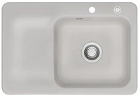 Systemceram K&uuml;chensp&uuml;le Juna 75 Becken rechts Excenterbet&auml;tigung Alu, 75/510 cm