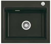 Systemceram K&uuml;chensp&uuml;le KeraDomo Kara 57 Handbedienung Sonder Nigra 87, 57,5/510 cm