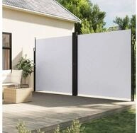 vidaXL Markise Seitenmarkise Ausziehbar Wei&szlig; 200x1200 cm