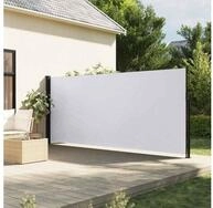 vidaXL Markise Seitenmarkise Ausziehbar Wei&szlig; 180x300 cm