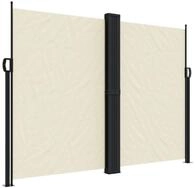 vidaXL Seitenmarkise Sichtschutz Windschutz Ausziehbar Creme 180x1000 cm