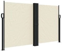 vidaXL Seitenmarkise Sichtschutz Windschutz Ausziehbar Creme 140x1200 cm