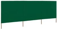 vidaXL Sonnensegel, 3-teiliges Windschutzgewebe 400 x 80 cm Gr&uuml;n