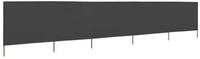 vidaXL Sonnensegel, 5-teiliges Windschutzgewebe 600 x 80 cm Anthrazit