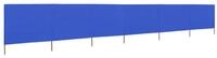 vidaXL Sonnensegel, 6-teiliges Windschutzgewebe 800 x 120 cm Azurblau