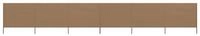 vidaXL Sonnensegel, 6-teiliges Windschutzgewebe 800 x 80 cm Taupe