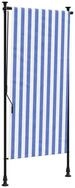 vidaXL Markise 120 x 270 cm Au&szlig;enrollo Blau und Wei&szlig; 120x270 cm Stoff und...