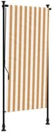 vidaXL Markise Au&szlig;enrollo Orange und Wei&szlig; 120x270 cm Stoff und Stahl